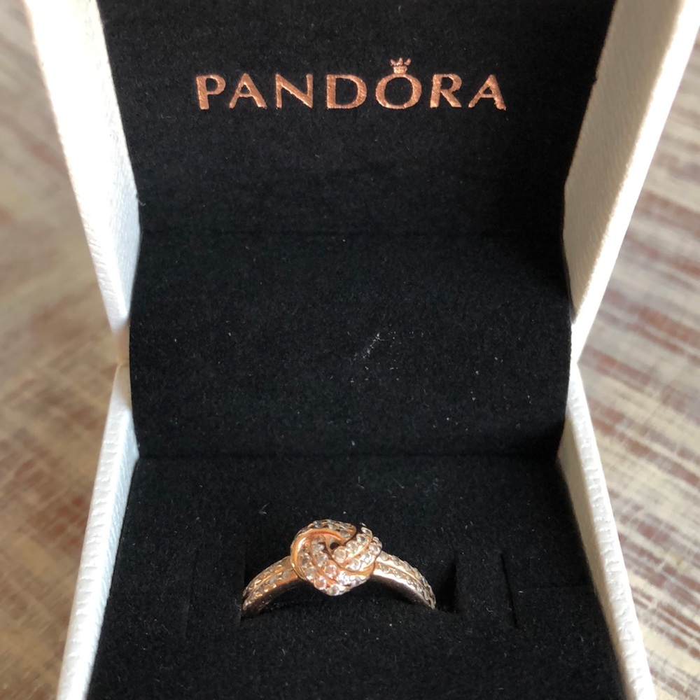 Pandora “Love Knot” Rose Gold Ring
